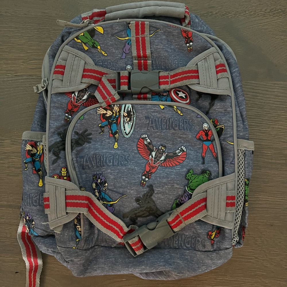 Pottery Barn Kids Avengers Backpack - Gray and Red